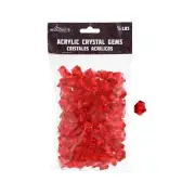 Mega Crafts - 1/2 Pound Acrylic Decorative Ice Rock Cubes - Red