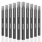 10 Packs Dry Diamond Drill Bits Set,1/4" 6mm Small Diamond Hole Saw Kit for P...