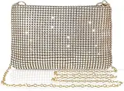 [Giantree] Women's Shiny Evening Clutch Bag, Sparkly Evening Handbag Chain Shoulder Bag Lady Girl Party Bling Rhinestone Purse for Prom Wedding Engagement Cocktail Party Banquet