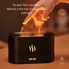 AU Black Flame Diffuser Humidifier 180ml Noiseless Auto Off USB Flame