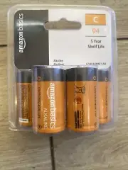 Amazon Basics C Alkaline Batteries 4 Pack