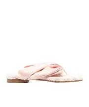 Burberry Check Printed Open-Toe Flat Sandals 35,36,37.5,37,38.5,39.5,38,39 White
