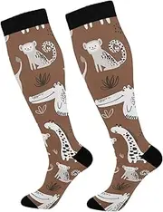 [GAIREG] Rainbow Cloud Stars Pink Compression Sock Football Compression Socks Knee High Socks Compression Men