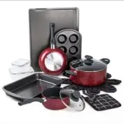 NEW Brooklyn 16 piece NONSTICK COOKWARE & BAKEWARE SET, PAN MUFFIN cooking pot