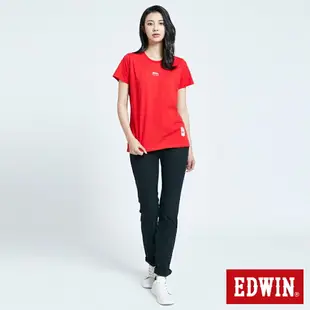 特降品↘EDWIN JERSEYS 迦績 EJ3 超彈中直筒牛仔褲-女款 黑色 JOGGER