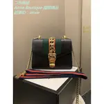 二手精品 古馳 GUCCI SYLVIE MINI CHAIN BAG 蝴蝶結 鎖扣包 鏈帶包 肩背包 431666