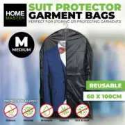Garment Bag Clothes Bag Suit Protector Travel Storage Protecting Medium Black AU