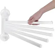 Double Suction Cup Towel Rack Punch-Free Towel Bar Wall-Mounted Rotating Towel Hanger for Bathroom Home