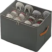 Zuntsutock Transparent Lid and Handle for Difort Room Input - Shoe Organizer | Folding Organiser Tray, Storage Box with Adjustable Separators, Practical Availability Resistant Material: Design