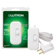 Lutron TTCL-100H-WH White Dimmer 100W Plug-In Lamp CFL LED Light Control Switch