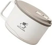 FUNOMOCYA Bowl with Lid for Instant Noodles Soup Large Capacity Microwave Safe Portable Stainless Steel Suitable for All Meals
