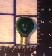 new C9 GREEN Round S11 Christmas string LIGHT BULB 130V globe 10W extrasSHIP 7¢*