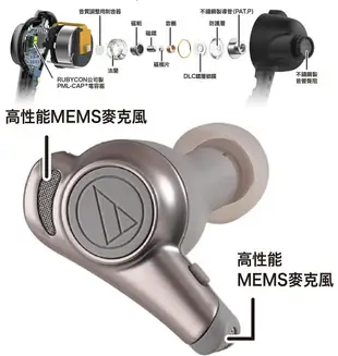 志達電子 ATH-CKR70TW 日本鐵三角 Audio-technica 藍牙真無線耳機