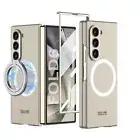 For Samsung Galaxy Z Fold6 Magnetic Case with Screen Protector Ring Holder