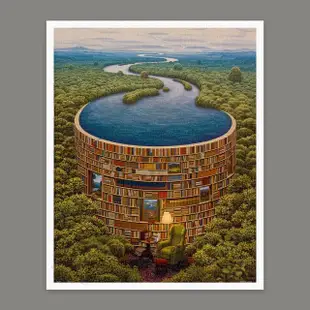 【Pintoo】2000片拼圖 - Jacek Yerka - 藏書閣