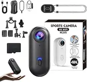 Treklon - Treklon Body Camera, 2025 New POV Camera, HD 1080p/4k Pocket Action Cam, with Audio & Video Recording for Cycling, Pet Walking and Outdoor Activities (Black,4k)