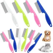 10 Pcs Flea Comb for Dogs and Cats Flea Remover Tool with Stainless Steel Met...