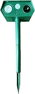 LeoLeozz Solar Cat Repeller,Solar Powered Dog Scarer | Deer Control Device Ultrasonic for Cats Mice, Outdoor Bird Repeller