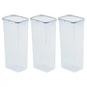 3x Lock & Lock Classic Stacking Food Grade Storage Container Pasta Box Tall 2L