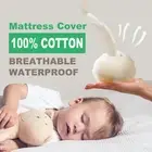 Breathable & Waterproof Bed Mattress Protector Cover Single King Baby Cot