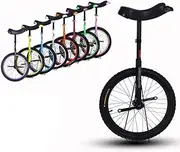 Unisex Unicycle Heavy Duty Steel Frame and Alloy Wheel, 16" Wheel Unicycle for Kids & Beginners Whose Height 120-140Cm, 8 Colors Optional (Color, Orange, Size, 16 Inch Wheel),Black,16 I. Durable TDF