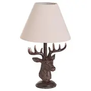 Hill Interiors Stag Table Lamp Brown/Cream One Size