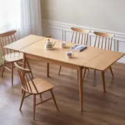 Dawit FAS-Graded Solid American Oak Extendable Dining Table