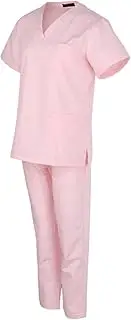 [yuksok] Nursing Scrubs Scrubs Set Top and Pant Nurses Day Gift V Neckline Breathable Scrub Set Set for SPA Beauty Healthcare Woker