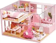 JOINPAYA Mini DIY House Wooden Cottage Model Safe Fun Manual Assemble Toys for Boys and Girls Creative Playset