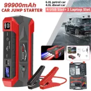 Portable 99900mAh Car Jump Starter 12V Power Bank Pack Battery Charger Booster