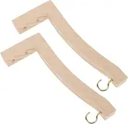CANIGHT 2Pcs Wooden Wall Planters Indoor Plant Hooks for Wall Hanging Sturdy Support for Flower Pots String Lights Lanterns for