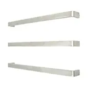 Radiant VAIL Heated/Non-Heated Low Voltage Single Square Towel Rail - 800mm - Brushed Satin (1 Piece)