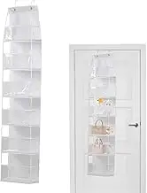 Over Door Storage Organizer - Wall Mount Storage Shelves with Large Pockets Behind The Door | Home Organization Storage Bag with Metal Hook for Closet Pantry Bathroom Nurse