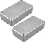 Binxind 2 Pc Guitar Effects Pedal Aluminum Stomp Box Enclosure for DIY Guitar Pedal Kit 1590B