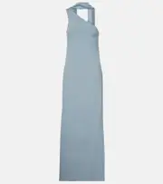 [Taller Marmo] Taller Marmo Caroline one-shoulder crêpe cady gown AU 12 blue