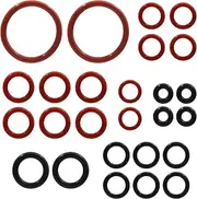 30 Piece O-Ring Sealing Rings Set for Fully Automatic Coffee Machines, Replacement Parts for Philips Saeco Gaggia Spidem, Maintenance Kit for Brewing Unit, Steam Valve, Outlet Valve, Durable Rubber