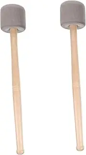Abaodam 2Pcs Drum Mallets with Handle Head Percussion Sticks for Music Instruments for Beginners Students Musicians Comfortable Grip Easy to Use