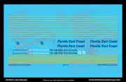 HO Scale Florida East Coast Blue and Yellow Scheme SD70M-2 Locomotive Decal Set
