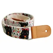 MUSIC FIRST Original Design “Fortune Cats (Maneki Neko)” Soft Canvas & Genuine