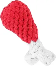 VILLFUL Woven Dog Chewing Chicken Drumstick Shaped Bite for Small Dogs Interactive Rope Pet for Teething Relaxation for Puppies Cats