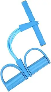 Pedal Exerciser Resistance Bands Sit-Up Weight Loss Fitness Equipment Sports Foot Chest Pull Up Leg Latex Rope Pedal Tension Trainer Sport Gym Foot Pedal Exerciser (Size : Blue)