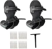 Qkbuza Aerating Shoes for Lawn | Yard Aerator Shoes | Spiked Portable with Hook & Loop Strap for Soil Fertilizer Compost Sod Dethatching Landscaping Maintenance