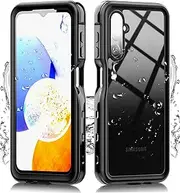 [Hllhunkhe] for Samsung Galaxy A14 5G Waterproof Case with Built-in Screen Protector - Rugged Full Body Underwater Dustproof Shockproof Drop Proof Protective Cover for Samsung Galaxy A14 5G - Black