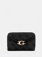 GUESS Black Logo Dea Medium Zip Around Wallet