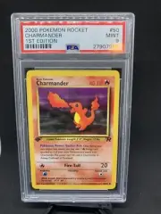 2000 Pokemon Rocket 1st Edition Charmander PSA 9 Rare!