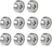uxcell R4AZZ Deep Groove Ball Bearing 1/4-inchx3/4-inch x 9/32-inch Shielded Z2 Lever Bearings Skateboard Bearings Sealed Industrial Bearings 10pcs