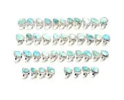 WHOLESALE 925 41PC SOLID STERLING SILVER BLUE LARIMAR RING LOT q454