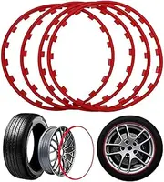 Rim Protector Red Alloy Wheel Rim Protectors, Alloy Repair kit Restore, car Wheel Scuffs and scrapes, 16 17 18 19 20 inch(Size:19 INCH)(16 INCH)
