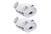 2x Paws & Claws 50x50cm Calming Cat Pet Kitten Plush Washable Snuggler Bed Grey