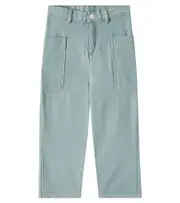 [Bonpoint] Bonpoint Looping wide-leg jeans Y 14 green
